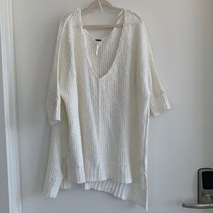 Free People Chunky Oversized Sweater,Cream XS, EUC